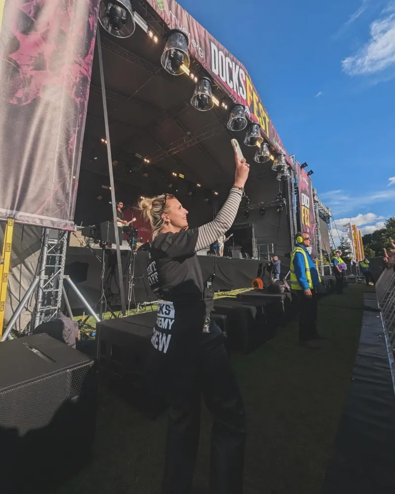 Checkmate Productions crew working at Docks Festival